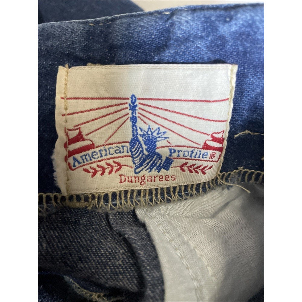 VTG American Profile Dungarees Denim Blue Jean Midi  Button Skirt Womens Size 12 - Picture 4 of 7